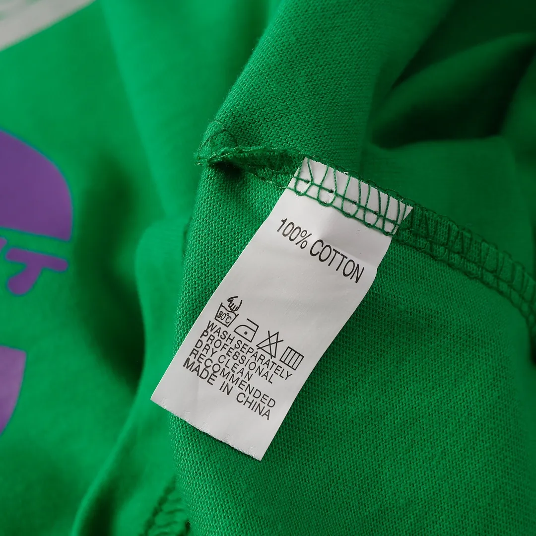 Saint Michael series retro trendy round neck short sleeves Model number: 3176P116 Color: green Size: S M L XL